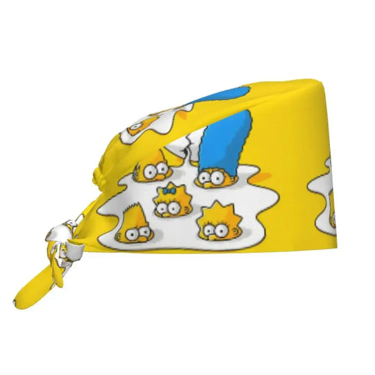 Personalizado The Simpsons Cartoon personal médico Scrubs Hat hombres mujeres médico enfermería gorro quirúrgico Scrub Caps MedSurgery Store For Digital Health