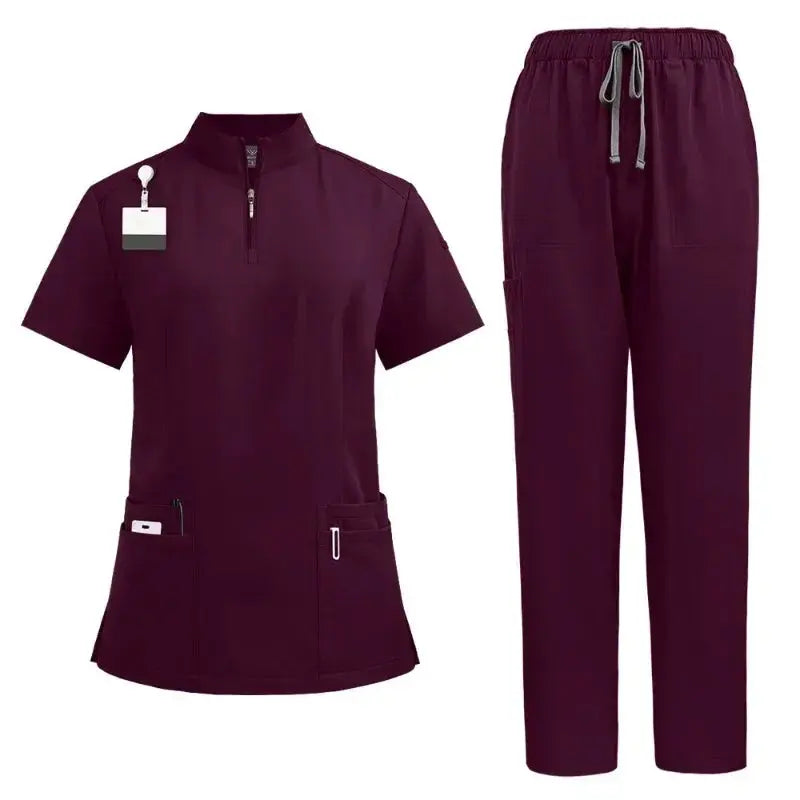 Uniformes quirúrgicos para médico y enfermera, conjunto exfoliante para mujer, Ropa de Trabajo para salón de belleza, bata clínica, pantalones superiores, traje túnica de enfermería para Spa CJdropshipping