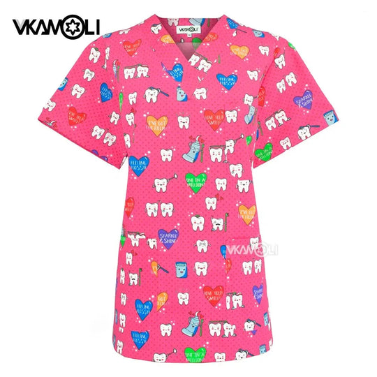 Uniforme de Spa para clínica de mascotas, ropa de trabajo para mujer, traje médico, tops exfoliantes, camisa exfoliante CJdropshipping