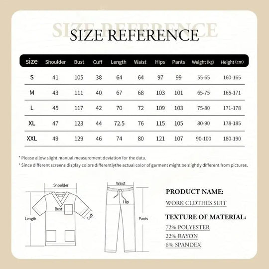 Uniforme médico ajustado para mujer, conjuntos de batas, accesorios de enfermería, batas de cirugía hospitalaria, clínica Dental, salón de belleza, ropa de trabajo CJdropshipping