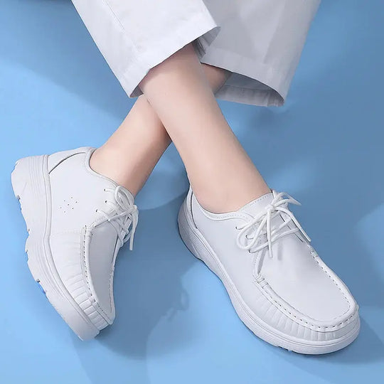 STRONGSHEN, zapatos blancos con plataforma, zapatos de enfermera para mujer, zapatos de trabajo ligeros y cómodos informales, zapatos antideslizantes a la moda para mujer MedSurgery Store For Digital Health