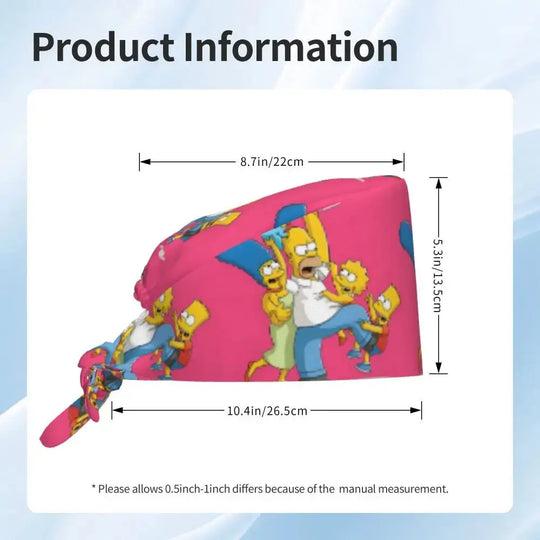 Gorro de trabajo ajustable personalizado con explosión cerebral, gorro quirúrgico de los Simpsons, gorro quirúrgico para enfermería, médico, cirujano, para Chef MedSurgery Store For Digital Health
