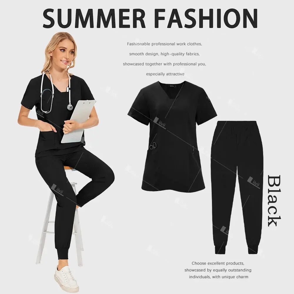 Venta al por mayor de uniformes médicos, traje para correr, conjunto de gomas para médico y enfermera, ropa de trabajo quirúrgica para Hospital, trajes multicolores para mujer dsers-fulfillment-service
