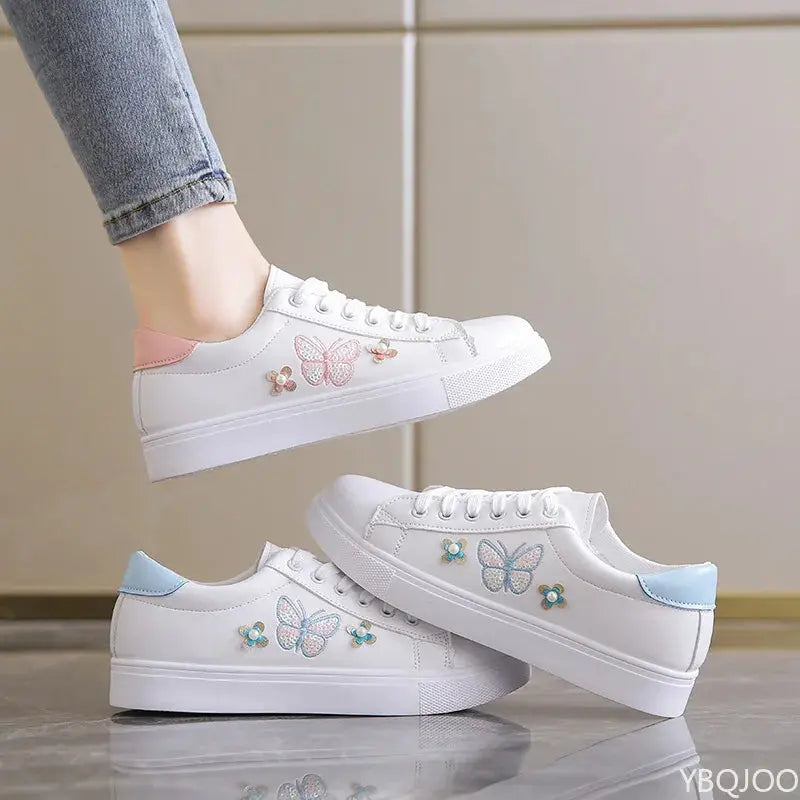 Zapatos blancos nuevos para mujer, Zapatos planos transpirables a la moda, Zapatos informales de cuero con cordones, zapatillas cómodas y versátiles para mujer MedSurgery Store For Digital Health