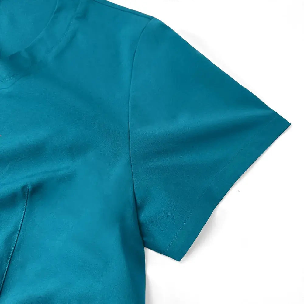 Conjunto de batas para mujer, Top con bolsillo y cuello en V, pantalones exfoliantes para correr con cordón, uniforme médico para enfermería, ropa de trabajo quirúrgica CJdropshipping