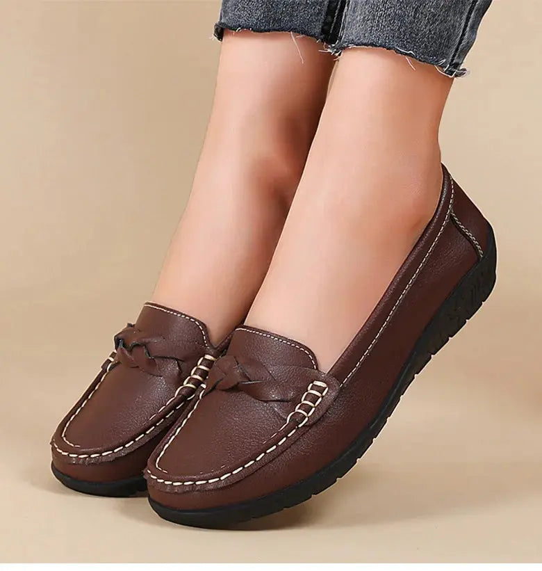 Zapatos De Mujer 2025, nuevos Zapatos planos De cuero suave, mocasines para Mujer, Zapatos planos informales, calzado para Mujer, Zapatos blancos para Mujer MedSurgery Store For Digital Health