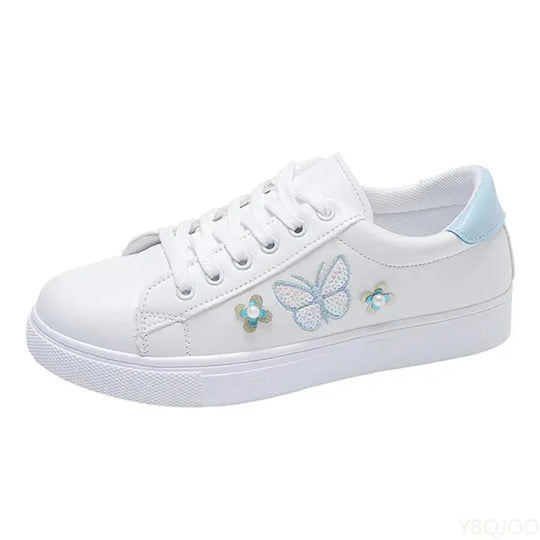 Zapatos blancos nuevos para mujer, Zapatos planos transpirables a la moda, Zapatos informales de cuero con cordones, zapatillas cómodas y versátiles para mujer MedSurgery Store For Digital Health