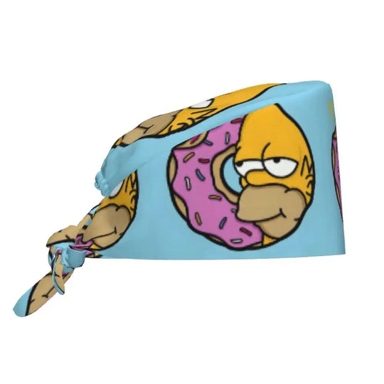 Personalizado The Simpsons Cartoon personal médico Scrubs Hat hombres mujeres médico enfermería gorro quirúrgico Scrub Caps MedSurgery Store For Digital Health