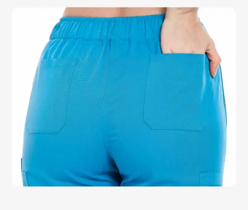 Top de trabajo, uniforme de médico y enfermera, pantalones sencillos con más bolsillos, pantalones de exfoliación Dental, trajes médicos Unisex, conjunto de 3 piezas CJdropshipping