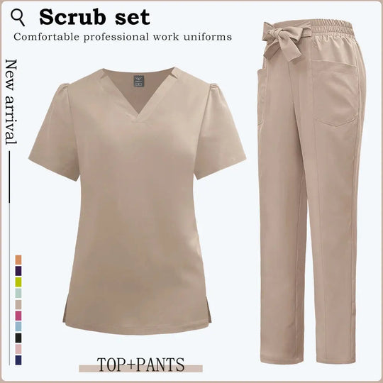 Ropa de trabajo clínica de manga corta, uniformes médicos para mujer, uniformes de médico de Hospital, traje exfoliante para clínica Dental, accesorios para enfermeras CJdropshipping