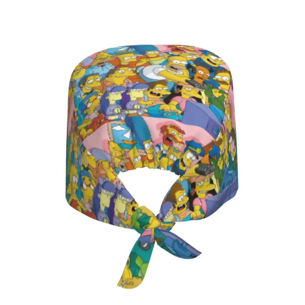 Personalizado The Simpsons Cartoon personal médico Scrubs Hat hombres mujeres médico enfermería gorro quirúrgico Scrub Caps MedSurgery Store For Digital Health