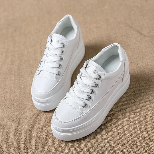 chaussures ete femme  espadrille femme basket femme compensé Zapatillas de deporte informales para mujer, zapatos blancos transpirables y cómodos con tacones de 8CM, plataforma de aumento de altura, Otoño, 2022 MedSurgery Store For Digital Health