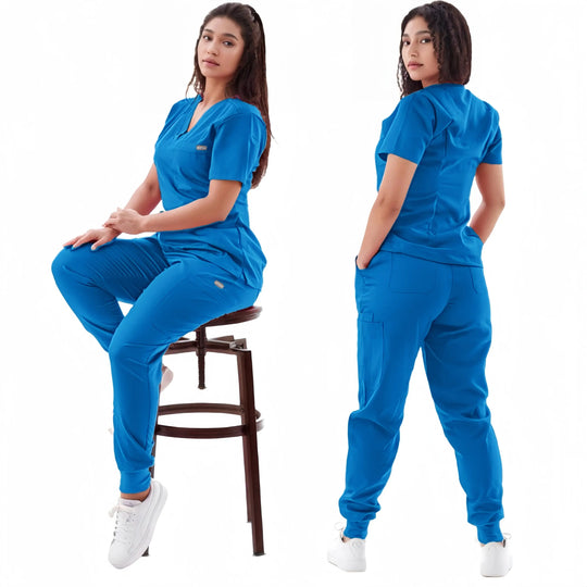 Traje de correr multicolor, conjunto de batas de enfermera, ropa clínica médica, uniformes para enfermería, camisetas de manga corta con cuello en V, pantalones de bolsillo MedSurgery Store For Digital Health