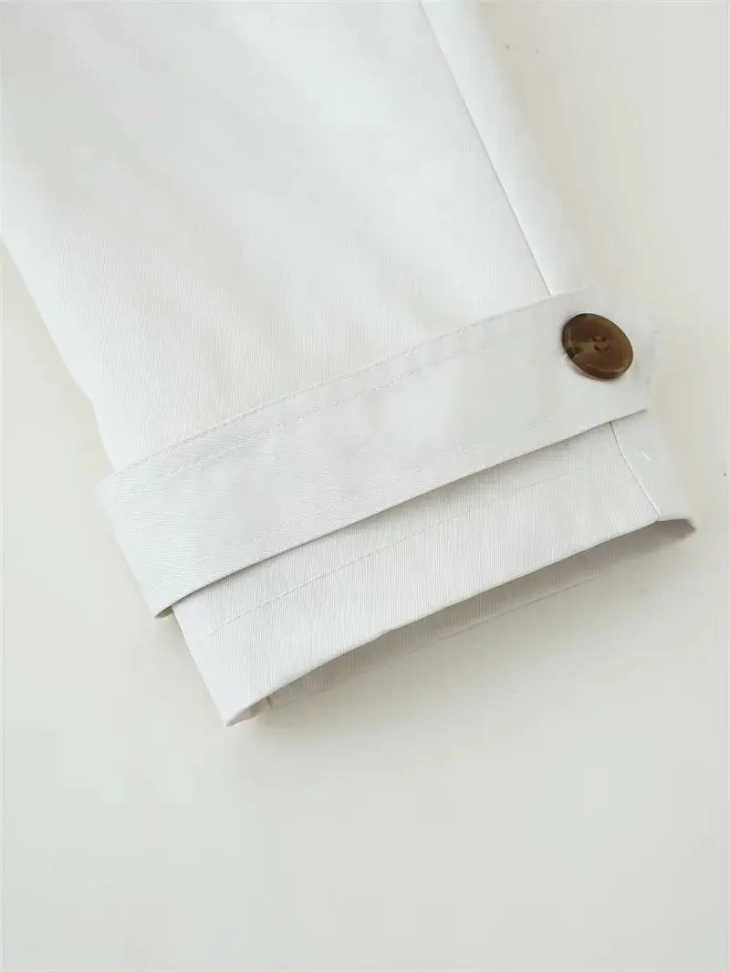 Gabardina para mujer, nuevo abrigo recortado con cinturón, solapa, top informal elegante para mujer 2025 MedSurgery Store For Digital Health