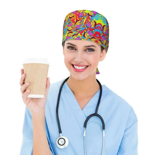 Personalizado The Simpsons Cartoon personal médico Scrubs Hat hombres mujeres médico enfermería gorro quirúrgico Scrub Caps MedSurgery Store For Digital Health