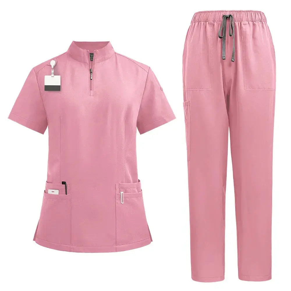 Uniformes quirúrgicos para médico y enfermera, conjunto exfoliante para mujer, Ropa de Trabajo para salón de belleza, bata clínica, pantalones superiores, traje túnica de enfermería para Spa CJdropshipping
