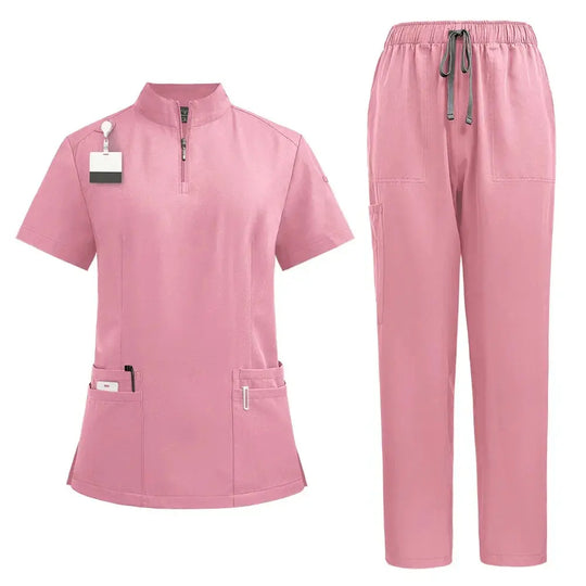 Uniformes quirúrgicos para médico y enfermera, conjunto exfoliante para mujer, Ropa de Trabajo para salón de belleza, bata clínica, pantalones superiores, traje túnica de enfermería para Spa CJdropshipping