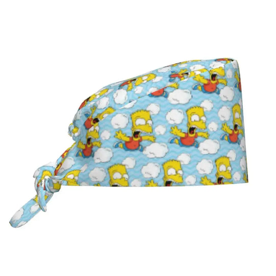Personalizado The Simpsons Cartoon personal médico Scrubs Hat hombres mujeres médico enfermería gorro quirúrgico Scrub Caps MedSurgery Store For Digital Health