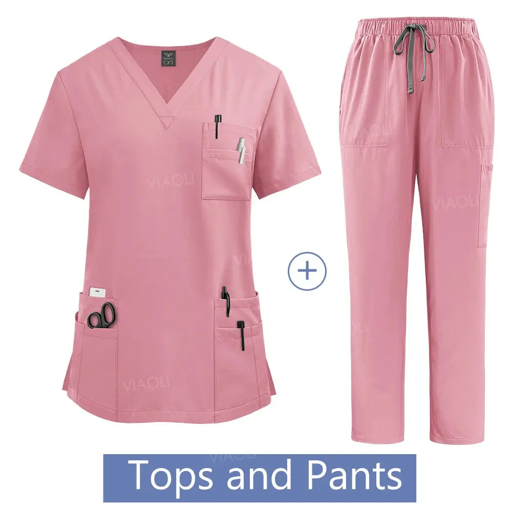 Uniforme médico para mujer, conjunto de batas de trabajo para Hospital, venta al por mayor, uniformes de enfermería, ropa de trabajo para clínica de farmacia y cuidado de la salud CJdropshipping
