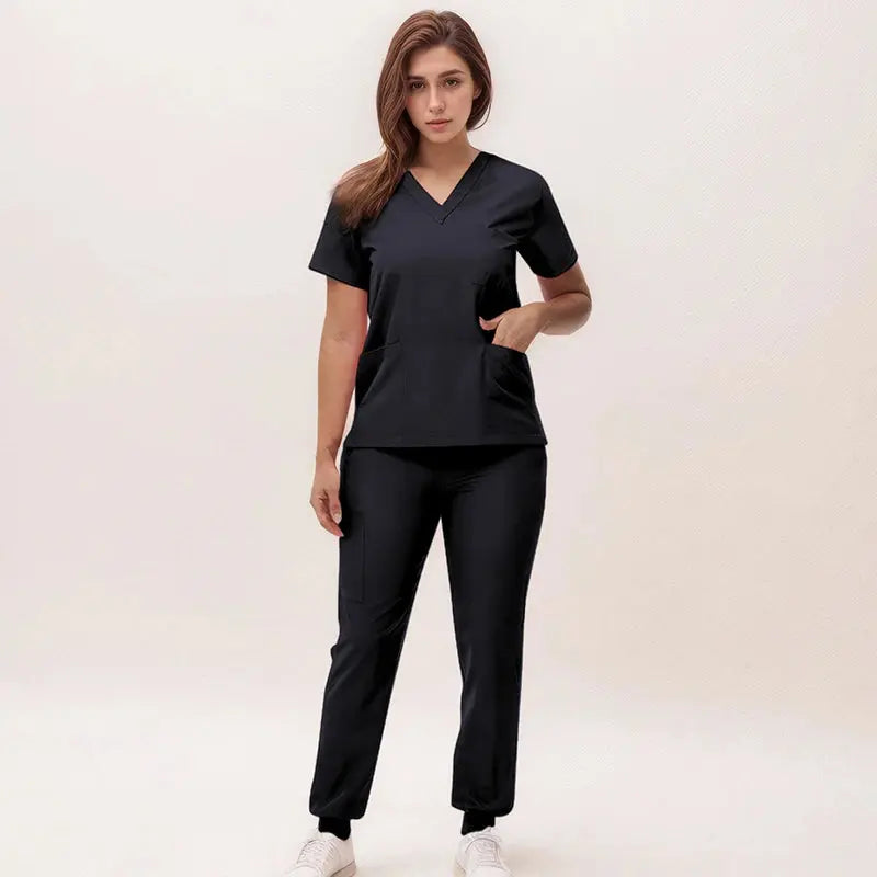2025 nuevas uniformes de enfermera con cuello en V, pantalones para correr, conjuntos de ropa de trabajo quirúrgica, traje de enfermería para dentista, traje de médico de Hospital S21 MedSurgery Store For Digital Health