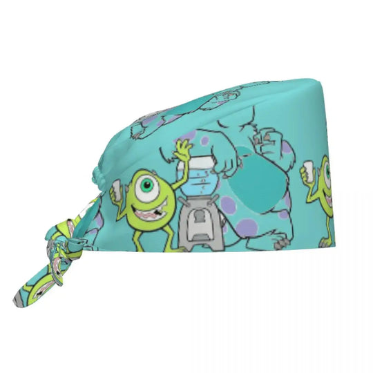Gorro de trabajo ajustable personalizado con dibujos animados de la Universidad de Monsters, gorro quirúrgico para hombres y mujeres, gorro quirúrgico para enfermería, médico y cirujano MedSurgery Store For Digital Health