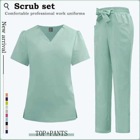 Ropa de trabajo clínica de manga corta, uniformes médicos para mujer, uniformes de médico de Hospital, traje exfoliante para clínica Dental, accesorios para enfermeras CJdropshipping