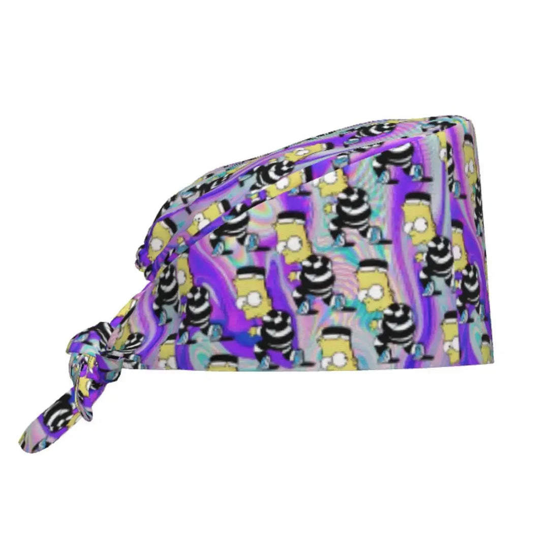 Gorro de trabajo ajustable personalizado con explosión cerebral, gorro quirúrgico de los Simpsons, gorro quirúrgico para enfermería, médico, cirujano, para Chef MedSurgery Store For Digital Health