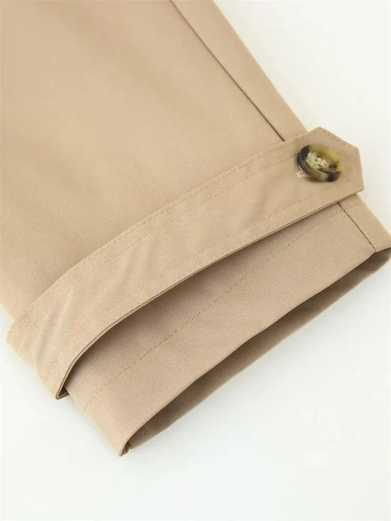 Gabardina para mujer, nuevo abrigo recortado con cinturón, solapa, top informal elegante para mujer 2025 MedSurgery Store For Digital Health