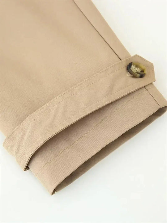 Gabardina para mujer, nuevo abrigo recortado con cinturón, solapa, top informal elegante para mujer 2025 MedSurgery Store For Digital Health