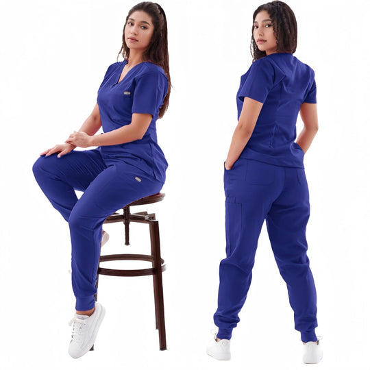 Traje de correr multicolor, conjunto de batas de enfermera, ropa clínica médica, uniformes para enfermería, camisetas de manga corta con cuello en V, pantalones de bolsillo MedSurgery Store For Digital Health