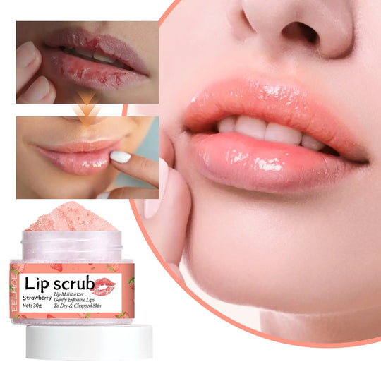 EELHOE Exfoliante Labial de Fresa - Hidratación Intensa y Reparación Labial CJdropshipping