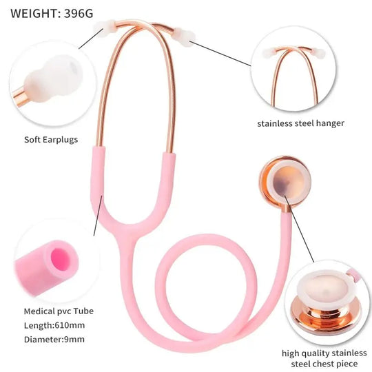Estetoscopio médico de doble cara, profesional - Equipo médico.Equipo médicodsers - fulfillment - serviceMedSurgery Store For Digital Health1005009192649741 - Pink - Rose Gold - United StatesPink - Rose GoldEstados UnidosEstetoscopio médico de doble cara, profesional - Equipo médico.