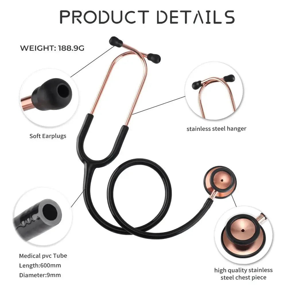 Estetoscopio médico de doble cara, profesional - Equipo médico.Equipo médicodsers - fulfillment - serviceMedSurgery Store For Digital Health1005009192649741 - Black - Rose Gold - United StatesBlack - Rose GoldEstados UnidosEstetoscopio médico de doble cara, profesional - Equipo médico.