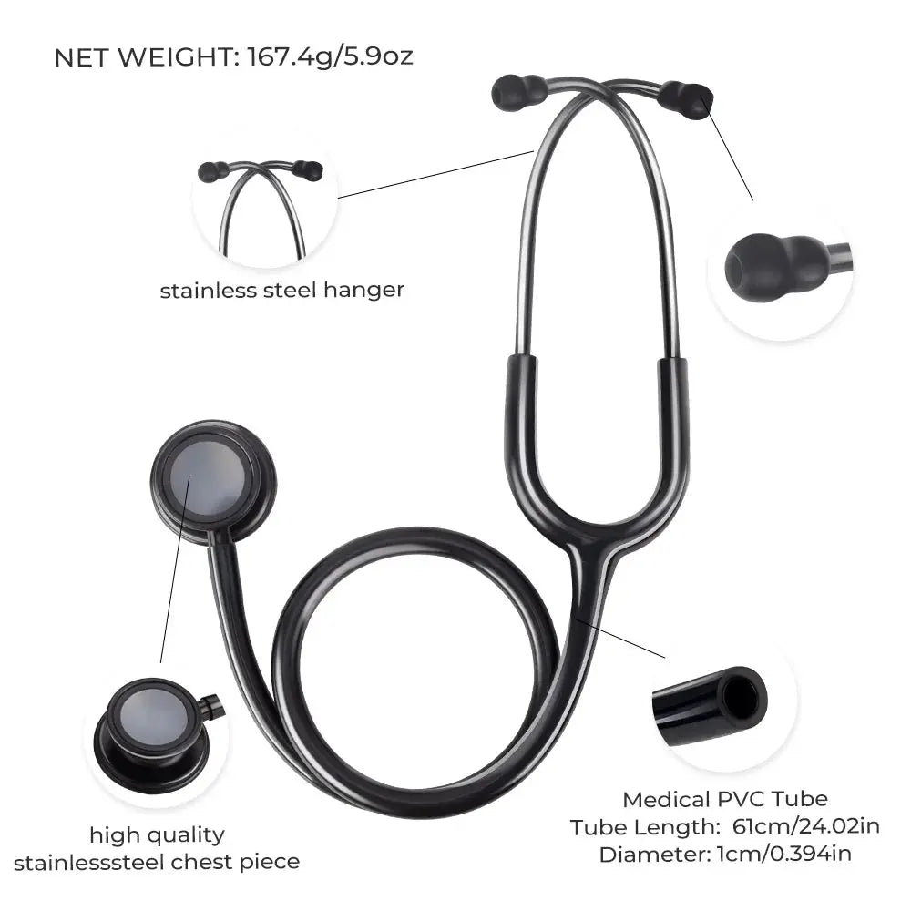 Estetoscopio médico de doble cara, profesional - Equipo médico.Equipo médicodsers - fulfillment - serviceMedSurgery Store For Digital Health1005009192649741 - All Black - United StatesAll BlackEstados UnidosEstetoscopio médico de doble cara, profesional - Equipo médico.