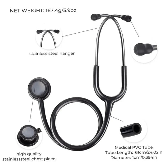 Estetoscopio médico de doble cara, profesional - Equipo médico.Equipo médicodsers - fulfillment - serviceMedSurgery Store For Digital Health1005009192649741 - All Black - United StatesAll BlackEstados UnidosEstetoscopio médico de doble cara, profesional - Equipo médico.