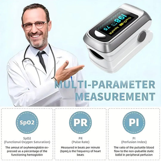 HEALTHTREE Pulse Oximeter Fingertip SpO2 Heart Rate Monitor - Blood Oxygen Saturation Monitor with LCD Display, Battery - Powered (AAA), Compact Design for Home, Travel & Aviation Use, Travel Health Tool, Modern Medical Device,dsers - fulfillment - serviceMedSurgery Store For Digital Health601099661772693 - BlackBlackHEALTHTREE Pulse Oximeter Fingertip SpO2 Heart Rate Monitor - Blood Oxygen Saturation Monitor with LCD Display, Battery - Powered (AAA), Compact Design for Home, Travel & Aviation U