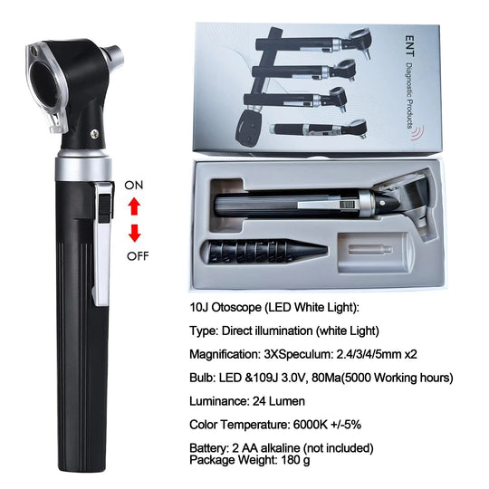 Otoscopio: alcance auditivo con luz, detector de infecciones audífonos, perfecto para enfermería y estudiantes de medicina para niños, adultos y mascotasdsers - fulfillment - serviceMedSurgery Store For Digital Health1005008123544791 - 10J Otoscope10J OtoscopeOtoscopio: alcance auditivo con luz, detector de infecciones audífonos, perfecto para enfermería y estudiantes de medicina para niños, adultos y mascotas