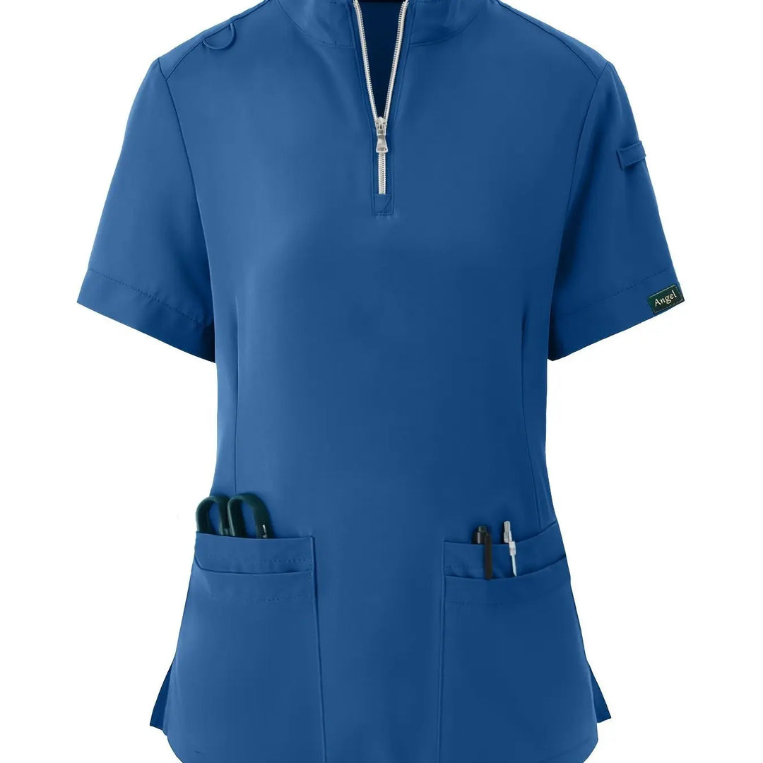 Stretchy Comfort Nurse Top - Soft, Breathable, Zipper Front, Short Sleeve, Relaxed Fit Health Care Uniform for Women - Ideal for Medical ProfessionalsMedSurgery Store For Digital HealthMedSurgery Store For Digital Health601099564070018 - Peacock Blue - S(4)Peacock BlueS(4)Stretchy Comfort Nurse Top - Soft, Breathable, Zipper Front, Short Sleeve, Relaxed Fit Health Care Uniform for Women - Ideal for Medical Professionals