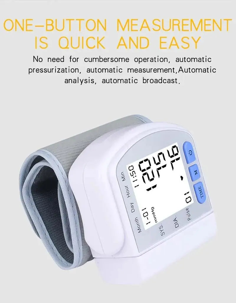 Tensiometro Digital para salud, esfigmomanómetro médico BP, manguito de muñeca, Monitor Digital de presión arterial, medidor de pulso y ritmo cardíacodsers - fulfillment - serviceMedSurgery Store For Digital Health1005009640548799 - WHITEBlancoTensiometro Digital para salud, esfigmomanómetro médico BP, manguito de muñeca, Monitor Digital de presión arterial, medidor de pulso y ritmo cardíaco