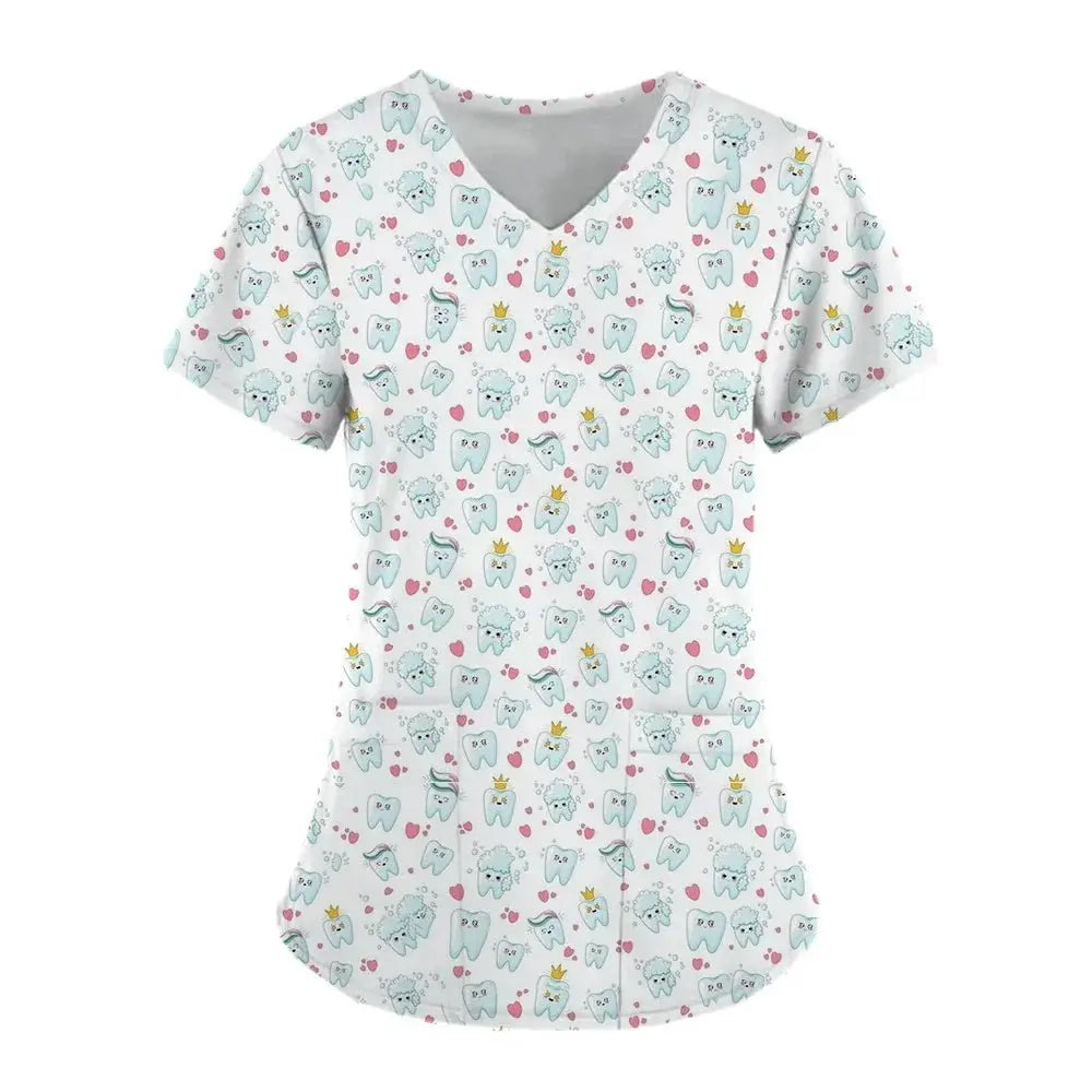 Tops exfoliantes con estampado de dientes Para Mujer, Uniforme de trabajo de dentista, Uniformes médicos Para Mujer, ropa de trabajo de Hospital, 2024dsers - fulfillment - serviceMedSurgery Store For Digital Health1005007655720100 - HSC04J202403197 - XSHSC04J202403197XSTops exfoliantes con estampado de dientes Para Mujer, Uniforme de trabajo de dentista, Uniformes médicos Para Mujer, ropa de trabajo de Hospital, 2024