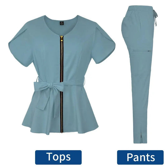 Uniforme de enfermera, ropa de trabajo, Tops + Pantalones, traje de Color sólido, uniforme de enfermera, blusa de manga corta con bolsillo, ropa de trabajo de odontología y farmaciadsers - fulfillment - serviceMedSurgery Store For Digital Health1005004803713879 - 42038 - Grey - M42038 - GreyMUniforme de enfermera, ropa de trabajo, Tops + Pantalones, traje de Color sólido, uniforme de enfermera, blusa de manga corta con bolsillo, ropa de trabajo de odontología y farmacia
