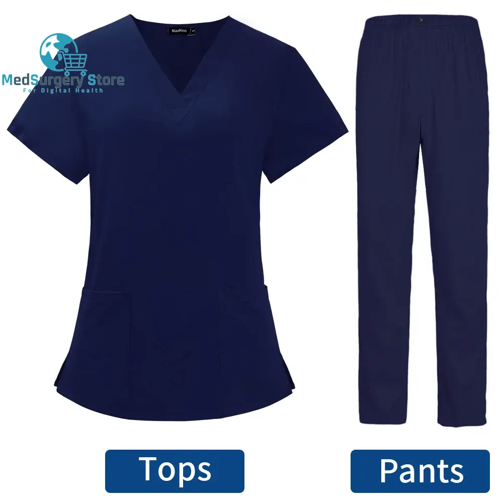 Pet Grooming Doctor Uniforms Non-Sticky Hair Nurse Women Thin and Light Fabric Medical Clothes for Summer Clinical Uniform Woman