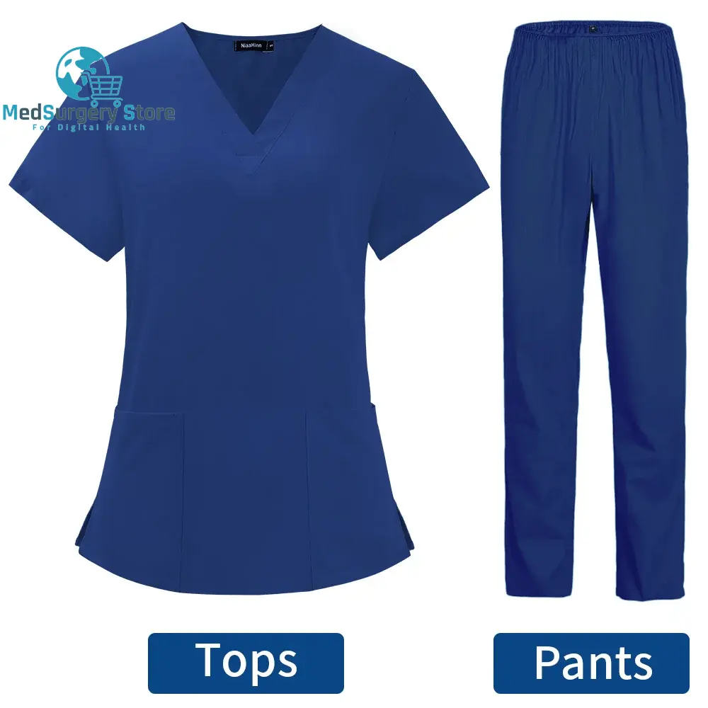 Pet Grooming Doctor Uniforms Non-Sticky Hair Nurse Women Thin and Light Fabric Medical Clothes for Summer Clinical Uniform Woman