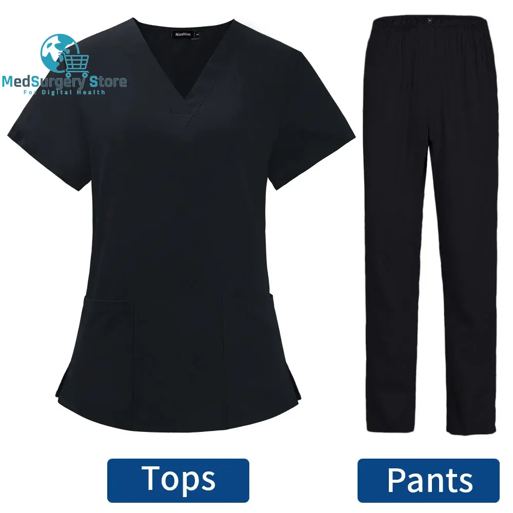 Pet Grooming Doctor Uniforms Non-Sticky Hair Nurse Women Thin and Light Fabric Medical Clothes for Summer Clinical Uniform Woman
