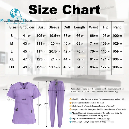 Medical Scrub Nursing Surgical Gown High Quality Elastic Scrub Healthcare Pharmacy Solid Color Uniform Wholesale Workwear Unisex