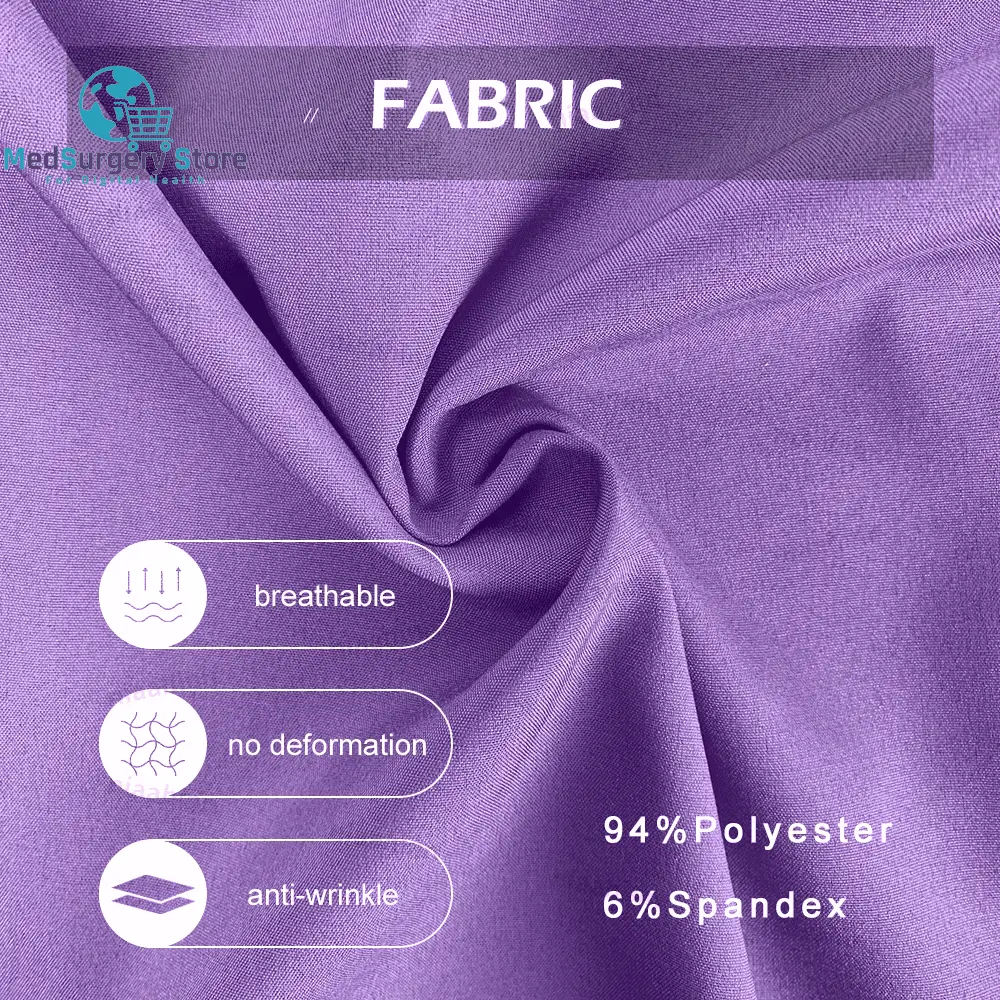 Medical Scrub Nursing Surgical Gown High Quality Elastic Scrub Healthcare Pharmacy Solid Color Uniform Wholesale Workwear Unisex