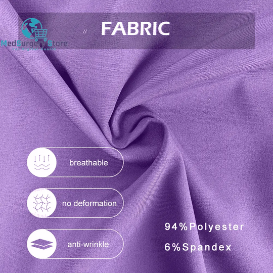 Medical Scrub Nursing Surgical Gown High Quality Elastic Scrub Healthcare Pharmacy Solid Color Uniform Wholesale Workwear Unisex