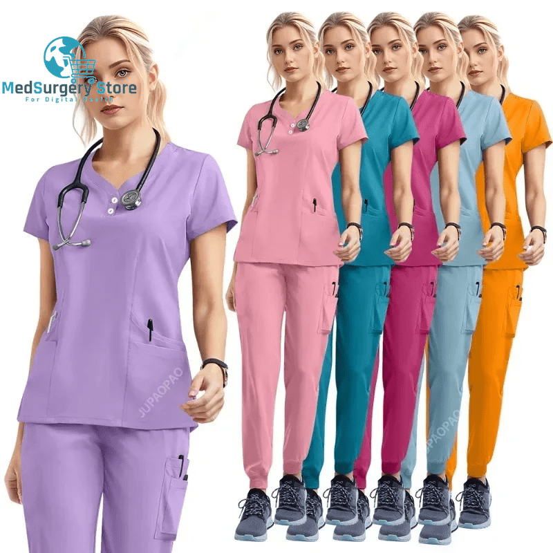 Wholesale Price Doctor Nurse Scrubs Set Medical Uniforms Women Jogger Set Hospital Accessories Operating Room Surgical Workwear