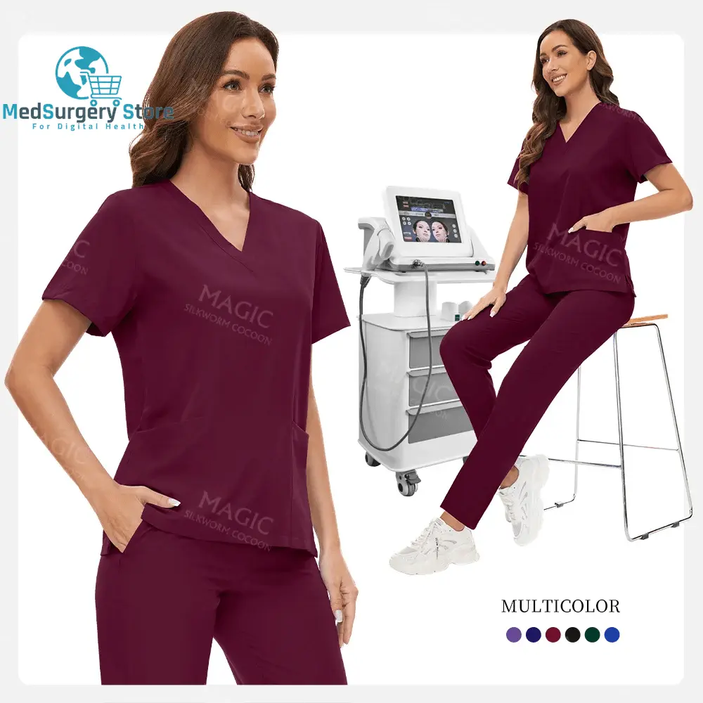 Hospital Surgical Clothes Medical Uniform Women Scrub Set Doctor Nurse Accessories Dental Clinic Scrub Set Beauty Salon Workwear