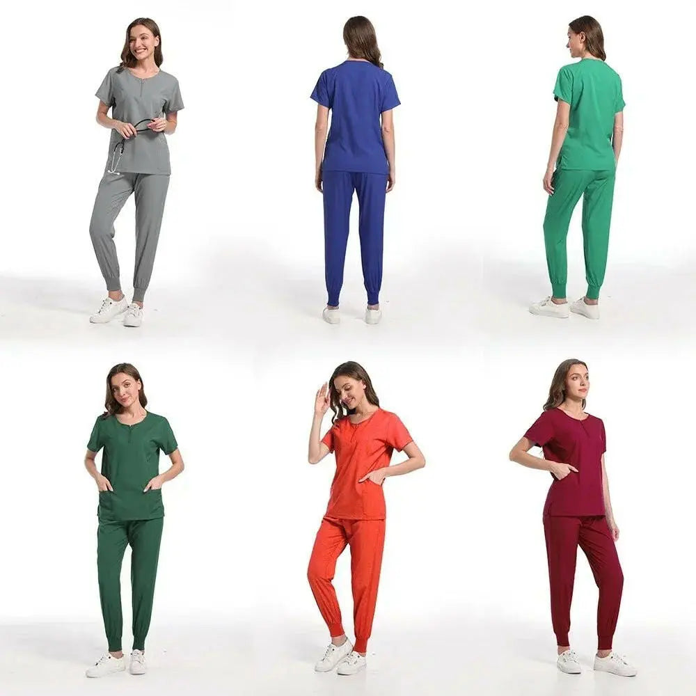 Surgical Uniform Women'S Care Set Top Pants Medical Scrub Clinical Beauty Salon Hospital Setnurse Hospital